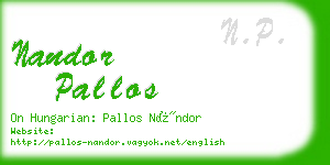 nandor pallos business card